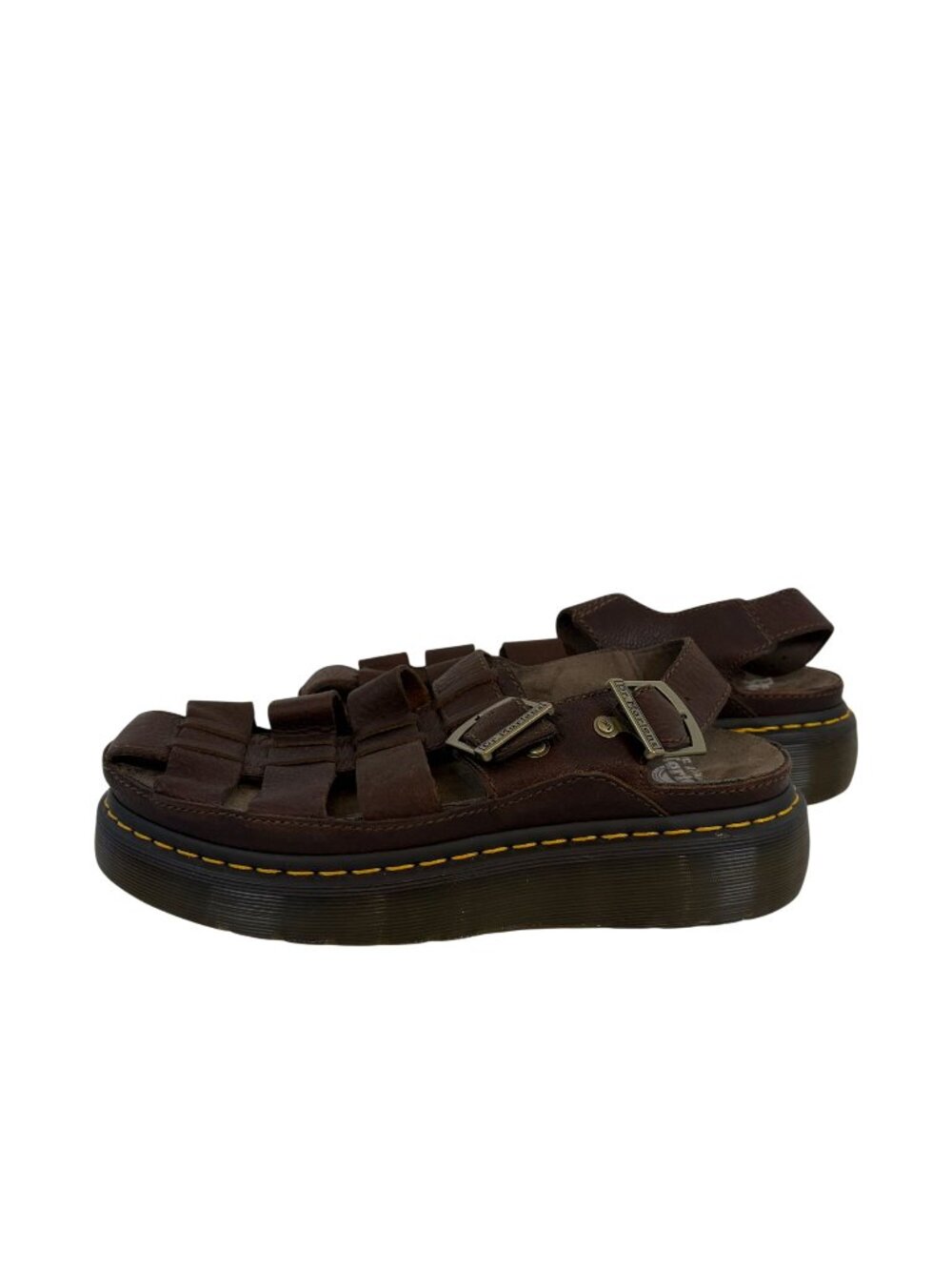 Dr Martens Grizzly Fisherman Sandals Mens Size 10 Dark Brown Leather